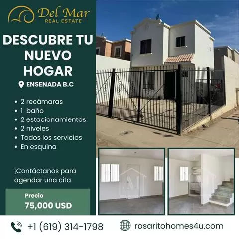 $75000 : TU NUEVA CASA EN ENSENADA B.C. image 1