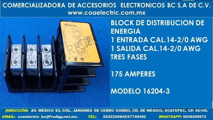 BLOCK DE DISTRIBUCION TRIFASIC image 2