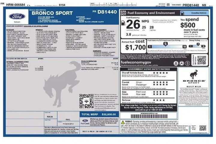 $21085 : Ford Bronco Sport 2023 AWD B image 2