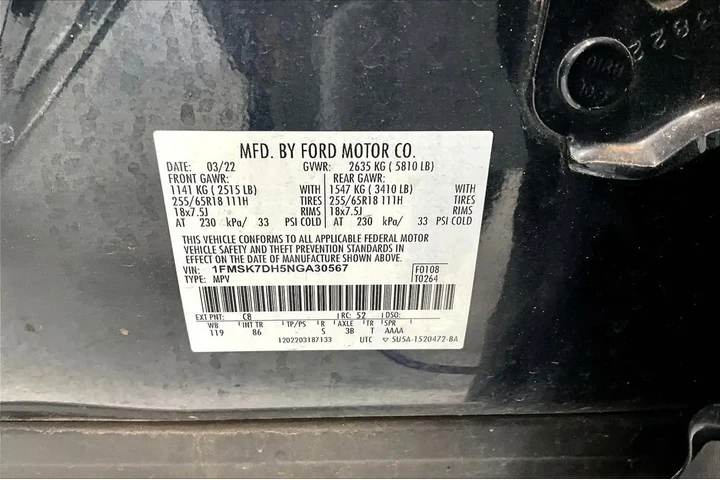 $23491 : Ford Explorer 2022 XLT 4dr S image 8