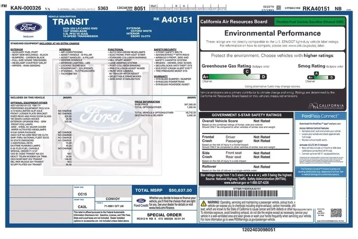 $33840 : Ford Transit 2024 250 3dr SW image 2