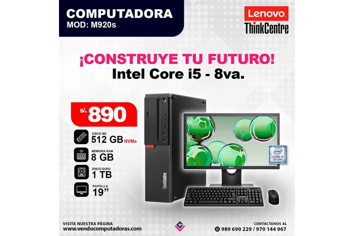 Computadora Intel Core i5 8va image 3