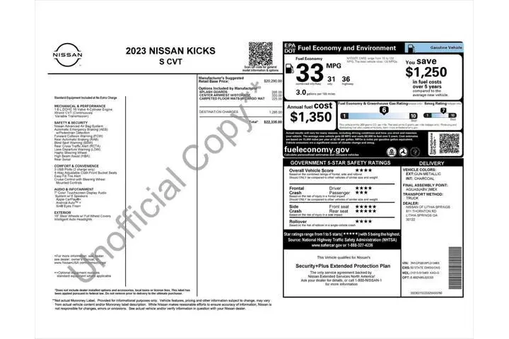 $15488 : Nissan Kicks 2023 S 4dr Cros image 10