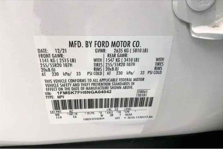 $29186 : Ford Explorer 2022 Limited 4 image 8