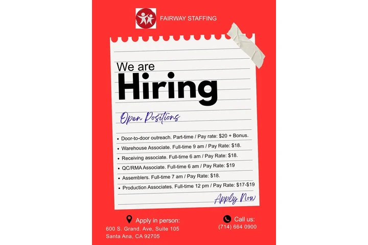 Fairway Staffing Hiring in OC image 1