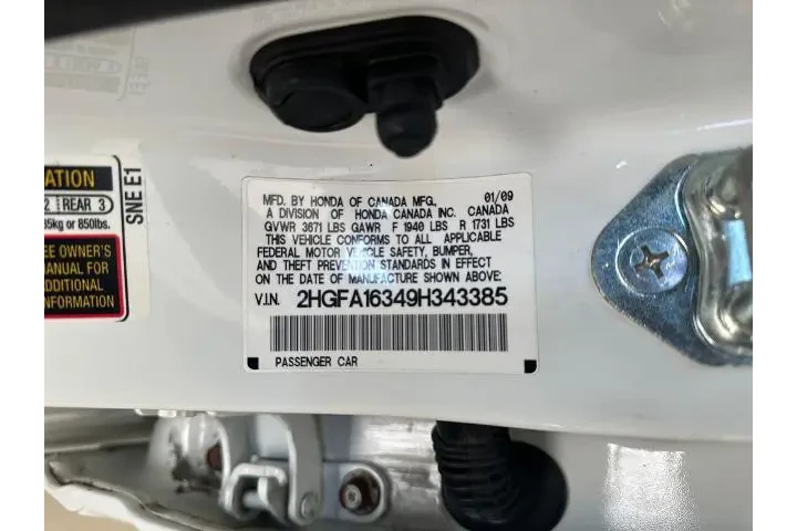 $9990 : Honda Civic 2009 DX-VP 4dr S image 9