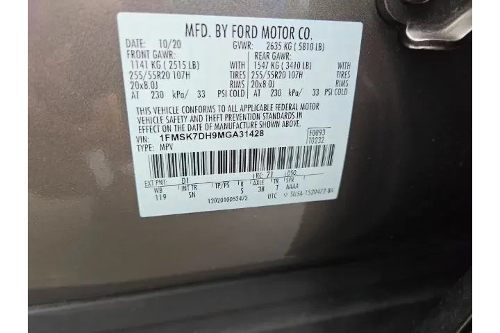 $22554 : Ford Explorer 2021 XLT 4dr S image 6