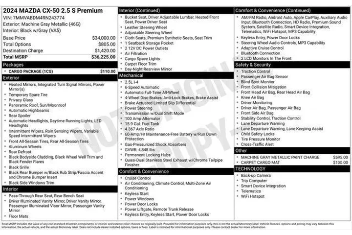 $28307 : Mazda CX-50 2024 AWD 2.5 S P image 5