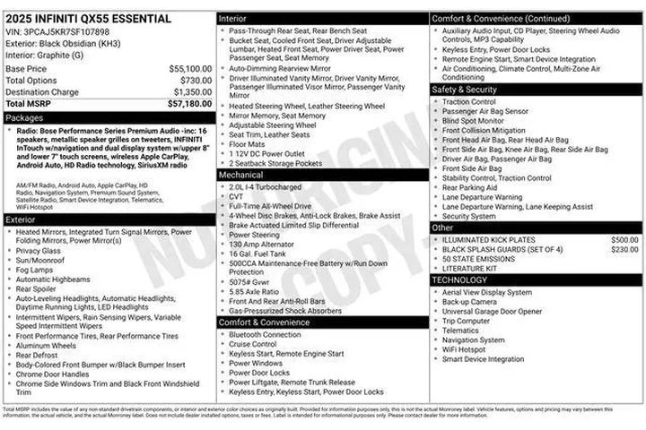 $39790 : INFINITI QX55 2025 AWD Essen image 6