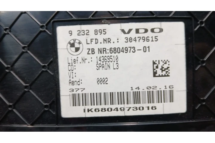 $422 : BMW F30 LCI 2016 SPEEDOMETER image 7