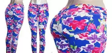 $12 : PANTALONES FLORIADOS $11.99 image 1