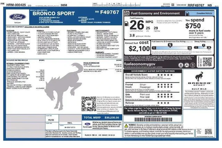 $29300 : Ford Bronco Sport 2024 AWD O image 4