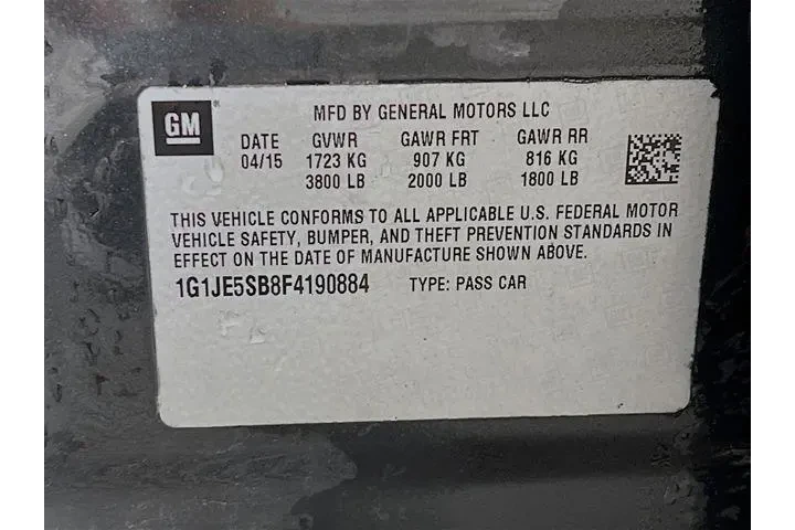 $9975 : Chevrolet Sonic 2015 LTZ Aut image 10