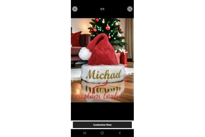 $12 : Gorros de Navidad Personalizad image 1