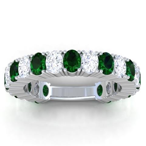 $8141 : Emerald Wedding Ring 3.57cttw image 1