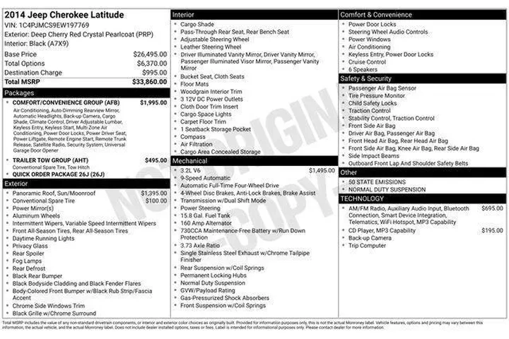 $9981 : Jeep Cherokee 2014 4x4 Latit image 10