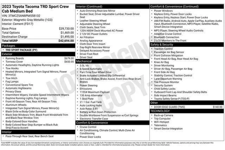 $39998 : Toyota Tacoma 2023 4x4 TRD S image 9