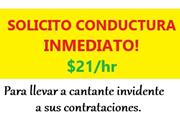 CONDUCTORA INMEDIATO! 💲21/hr en Los Angeles