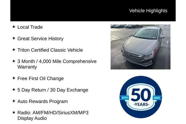 $11981 : Hyundai ELANTRA 2020 Value E image 5