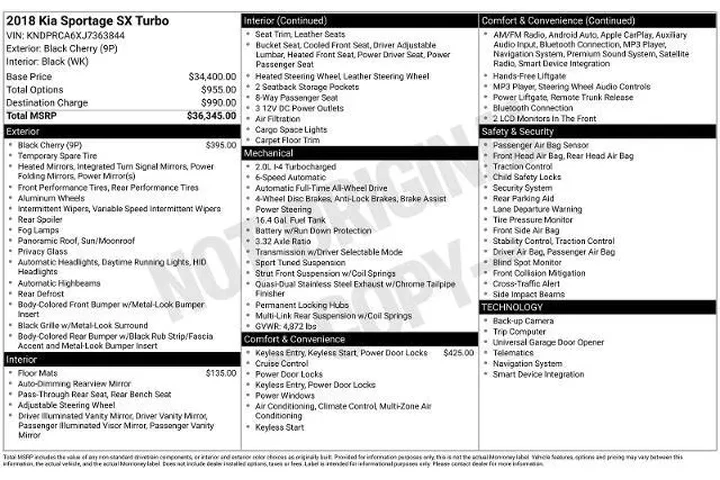 $13998 : Kia Sportage 2018 AWD SX Tur image 5