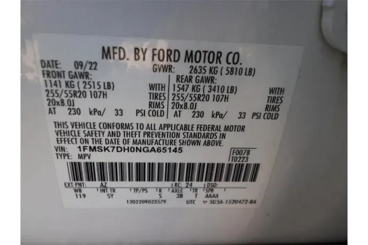 $31476 : Ford Explorer 2022 XLT 4dr S image 9