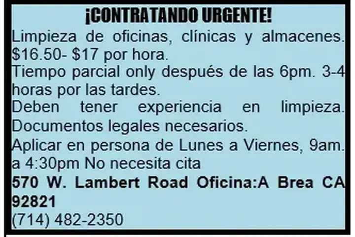 ¡CONTRATANDO URGENTE! image 1
