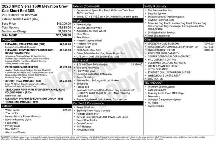 $31495 : GMC Sierra 1500 2020 4x4 Ele image 9