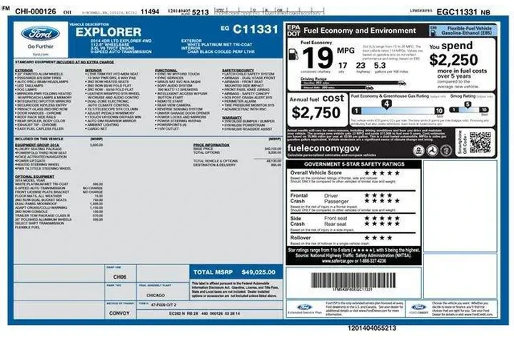 $6999 : Ford Explorer 2014 AWD Limit image 9