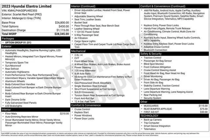 $19995 : Hyundai ELANTRA 2023 Limited image 7