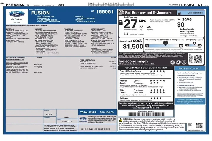 $13900 : Ford Fusion 2020 SE 4dr Seda image 2