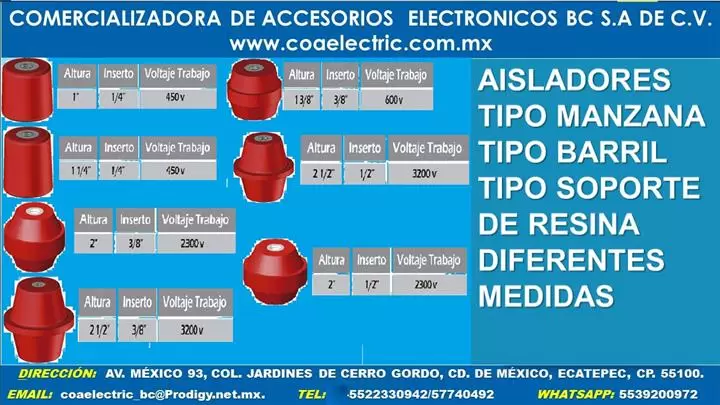 AISLADOR TIPO  MANZANA image 1