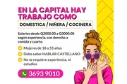 Contratación inmediata niñera en Guatemala City