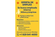 Niñera interna (Live-in nanny en New York