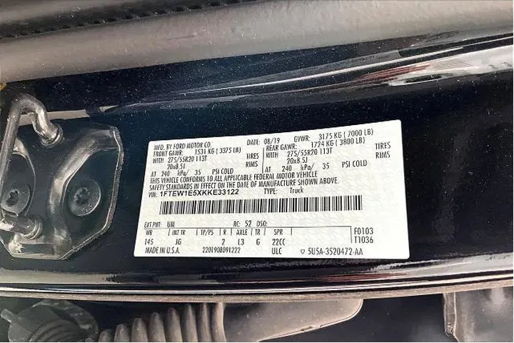 $19401 : Ford F-150 2019 4x4 Platinum image 8