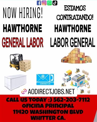 HAWTHORNE TRABAJO! JOBS! Now! image 2