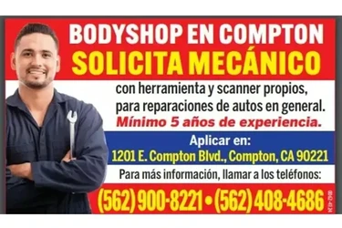 BODYSHOP SOLICITA MECÁNICO en Los Angeles