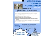 Solicita Supervisor Janitorial en Orange County