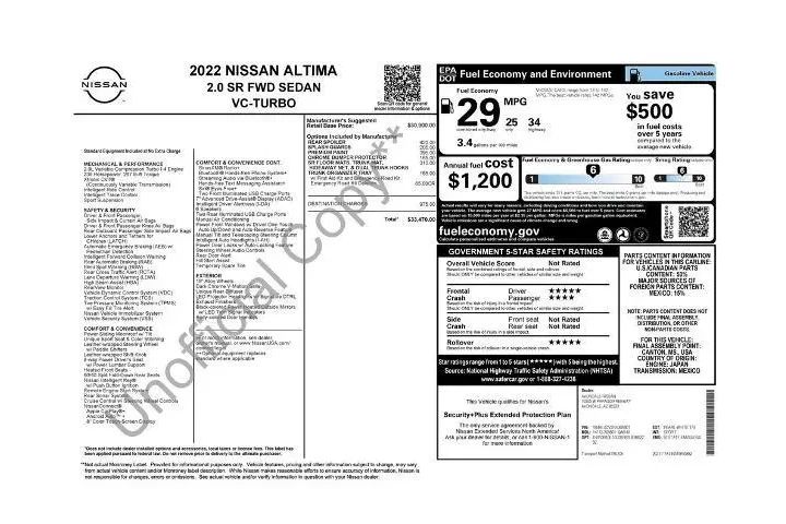 $21344 : Nissan Altima 2022 2.0 SR 4d image 3
