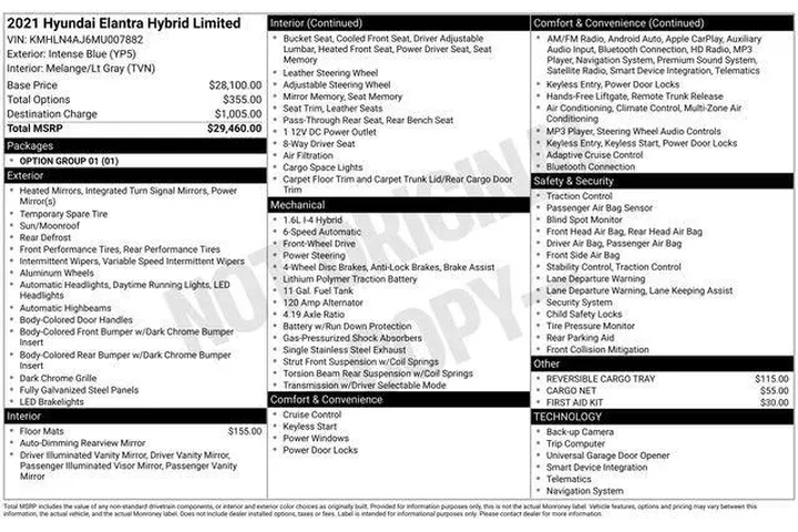 $19999 : Hyundai ELANTRA Hybrid 2021 image 6