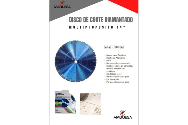 $101 : Discos 14 Pulg. de corte KERN image 1