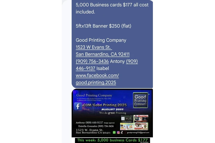 5,oooTarjetas/Buss.Cards $155 image 3