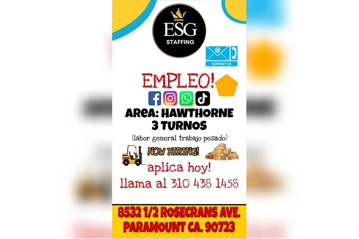 HAWTHORNE EMPLEO! APLICA HOY image 2