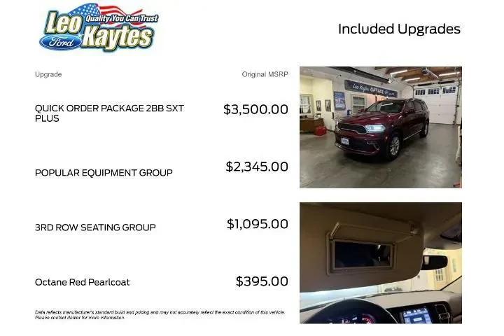 $26900 : Dodge Durango 2021 AWD SXT 4 image 6