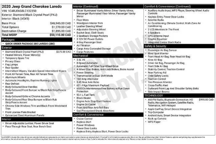 $23900 : Jeep Grand Cherokee 2020 4x4 image 2