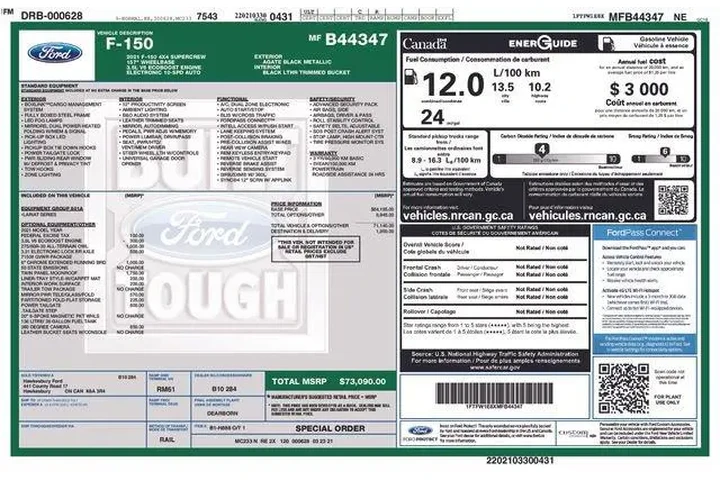 $38725 : Ford F-150 2021 4x4 Lariat 4 image 9