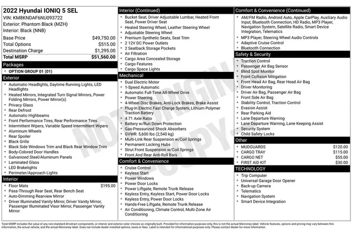 $22098 : Hyundai IONIQ 5 2022 AWD SEL image 2