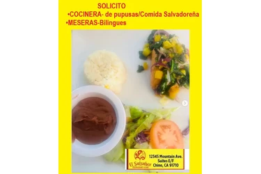 SOLICITO COCINERA y MESERA 📍 en San Bernardino