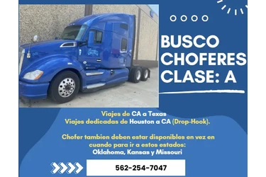 BUSCO CHOFER CLASE:A🚚 en Los Angeles
