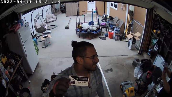 Smart home camera garage door image 2