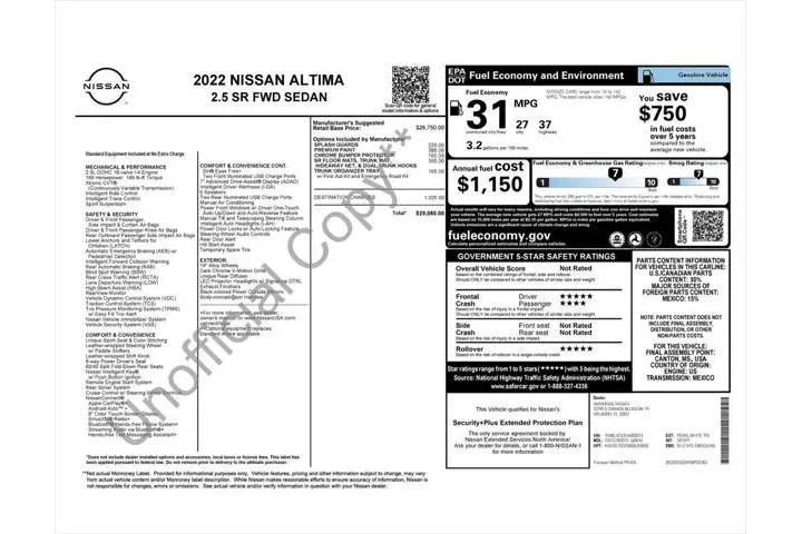 $18987 : Nissan Altima 2022 2.5 SR 4d image 4